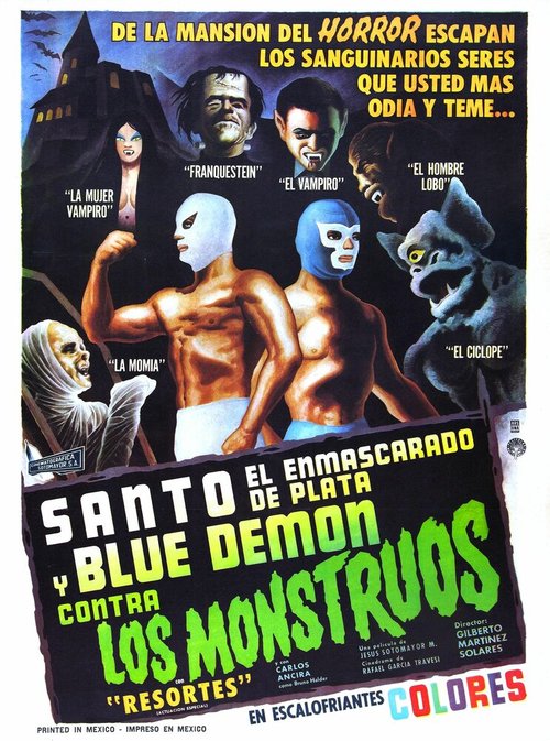 Постер Санто и Блу Демон против монстров