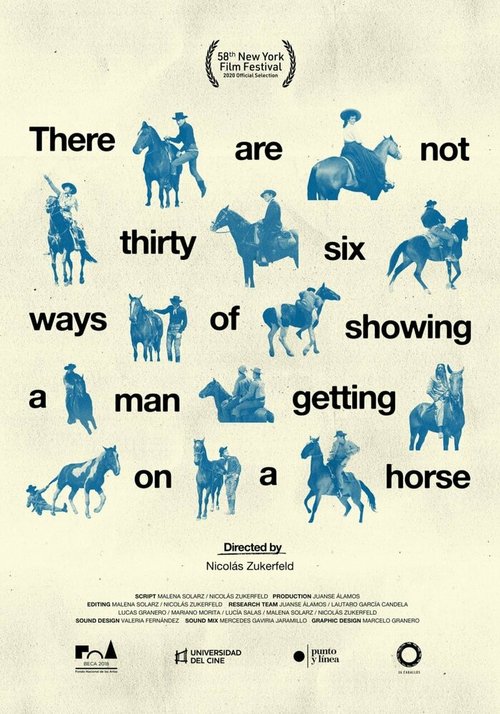Постер No existen treinta y seis maneras de mostrar cómo un hombre se sube a un caballo