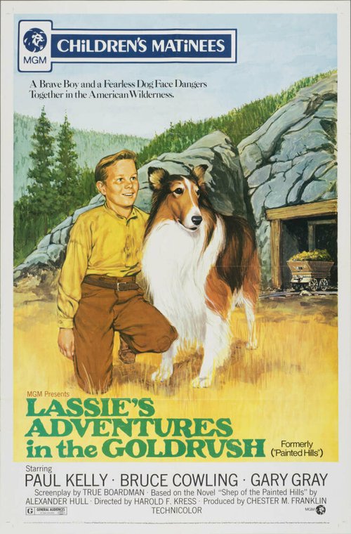 Постер Лесси в разрисованных холмах