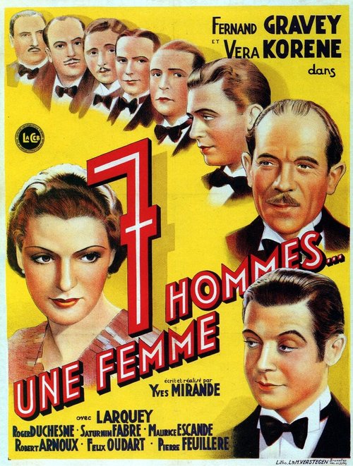 Постер Sept hommes, une femme