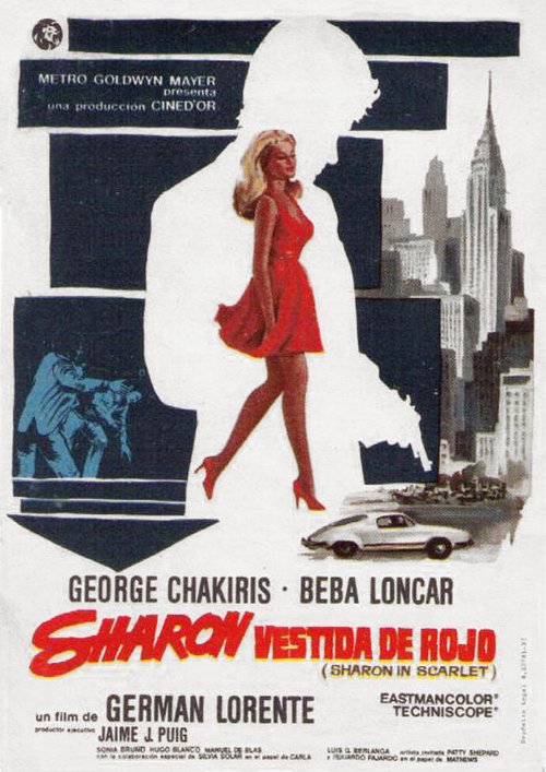 Постер Sharon vestida de rojo
