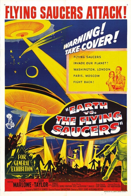 Постер Земля против летающих тарелок