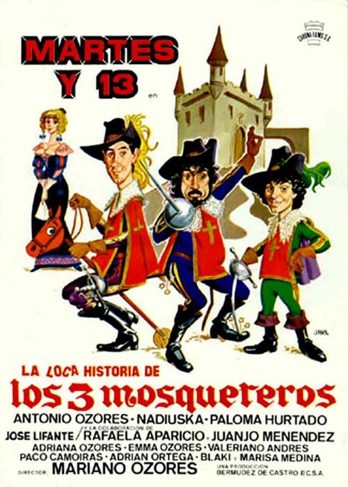 Постер Безумная история трёх мушкетёров
