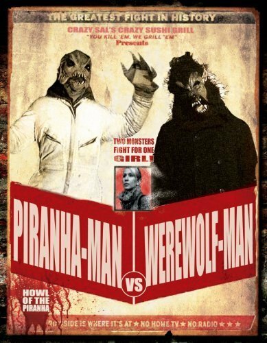 Постер Человек-волк против человека-пираньи: Вой пираньи