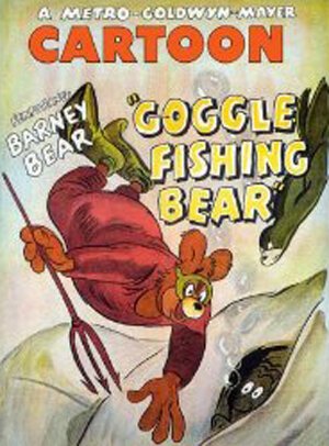 Постер Изумленный медведь на рыбалке