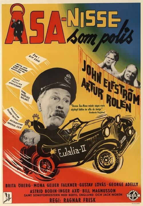 Постер Åsa-Nisse som polis