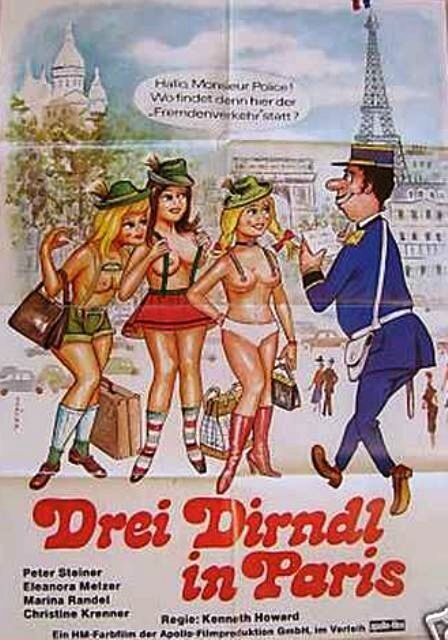 Постер Три девушки в Париже