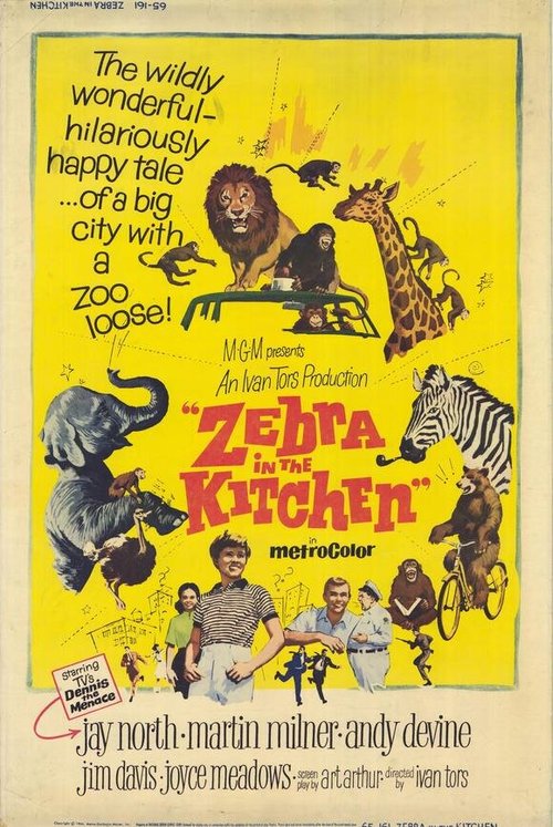 Постер Зебра на кухне