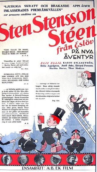 Постер Sten Stensson Stéen från Eslöv på nya äventyr