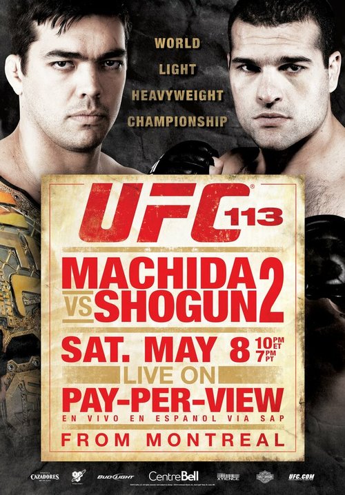 Постер UFC 113: Machida vs. Shogun 2
