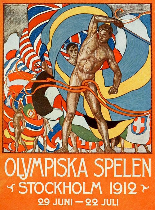 Постер V летние Олимпийские игры в Стокгольме