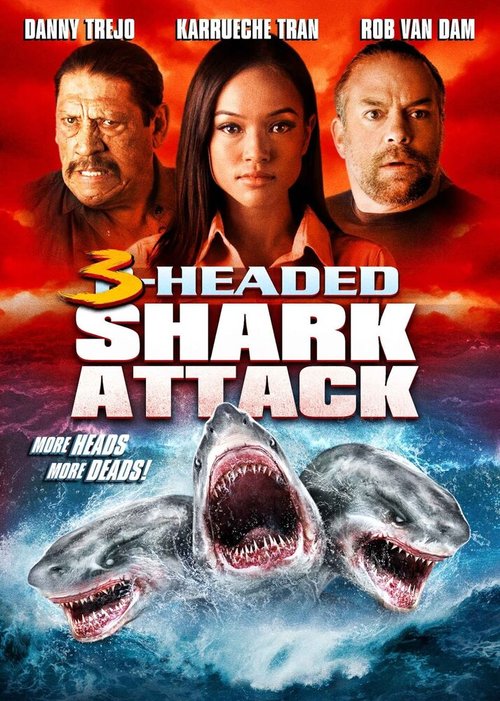 Постер Нападение трёхголовой акулы